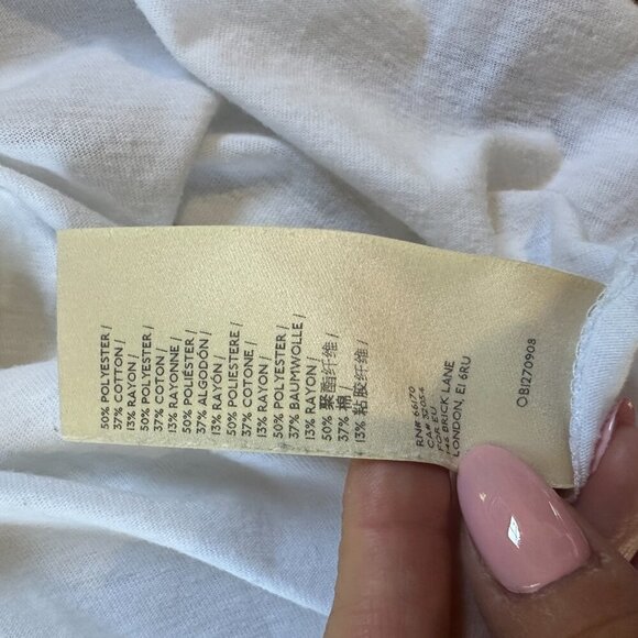 ANTHROPOLOGIE Twist Back White Tank Top Athletic Size Medium - Picture 7 of 9